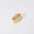 High End 18K PVD Gold Plated Smile Face Hollow Rings Stainless Steel Trendy Simple Gold Plated Jewelry
