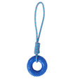 Knot Tire Ball Dog Toy - Chew-Resistant Rope Ring with Squeaker for Aggressive Chewers Interactive Tug-of-War Pet Dental Toys