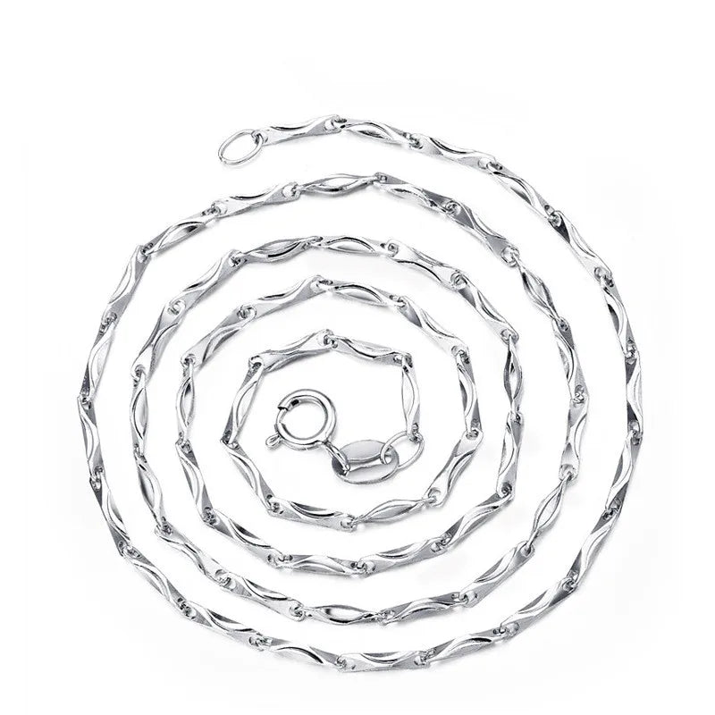 Hot Selling Minimalist Thick 925 Sterling Silver Rhodium Plated Wing Chain Necklace for Girls Women Men Ladies