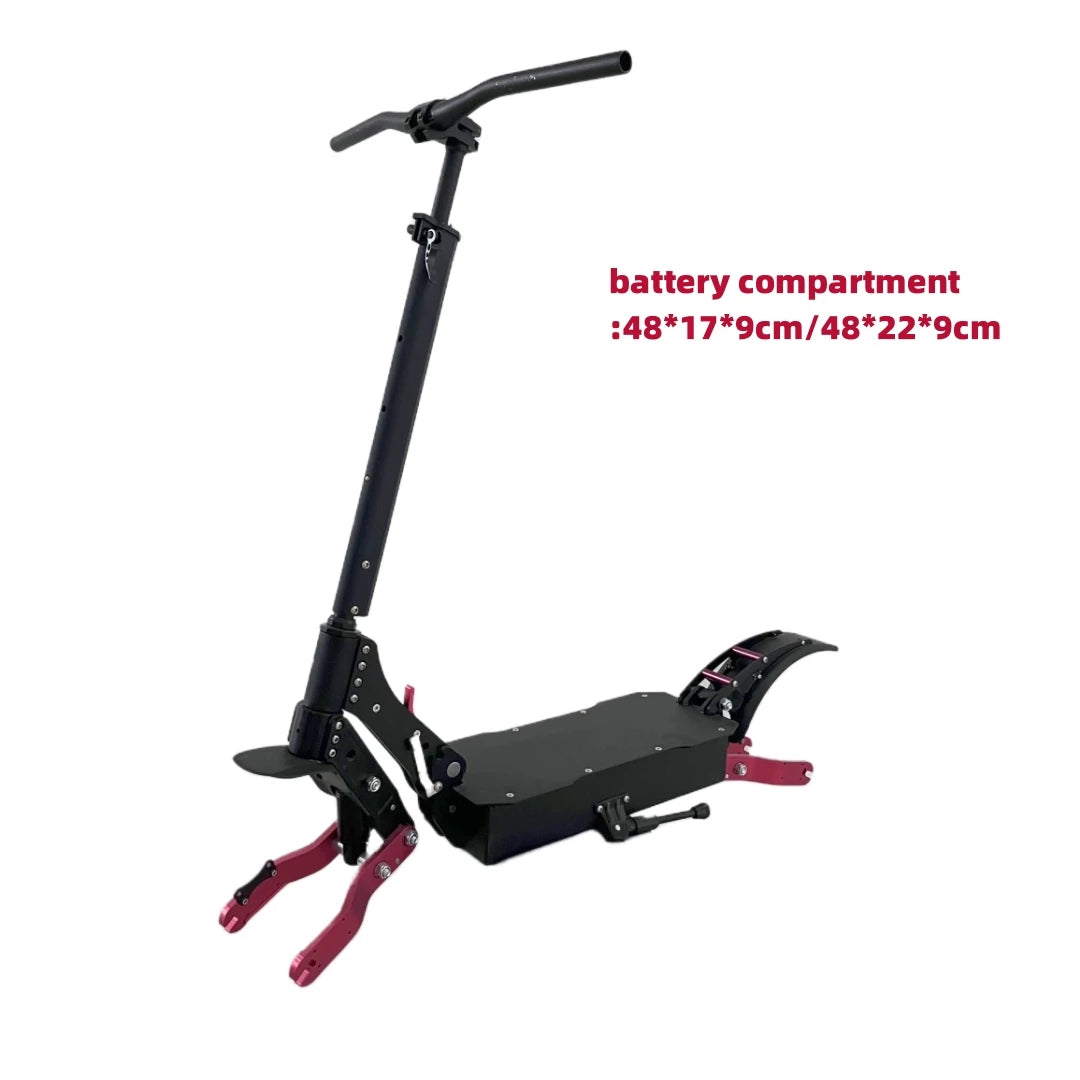 High Quality Electric Scooter Body Aluminum Frame 10/11Inch C-Type Suspension Open Size 135/150Mm Spare Parts E Scooter Frame