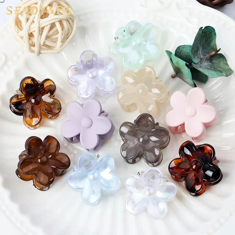 Wholesale New Fashion Hair Accessories Flower Clip Shark Clip Girlish Pure Color Star Color Braided Hair Clips Claw