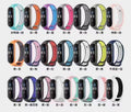 FORWELLENY Rubber Silicone Two-color Sport Mi Band 7 6 5  Replacement Straps  for xiaomi Band 7