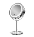 Premium Double Sided Round Magnifying Makeup Mirror LED Lighted 360Â° Swivel Standing for Daily Vanity Makeup Use