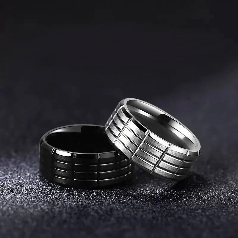 Stylish Classic Anti-Rust Stainless Steel Ring Elegant Casual Couple Wedding Jewelry Wholesale Accessories in Yiwu