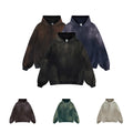 Oversized Acid Stone Washed Distressed Hoodie Print Unisex Plain Loose Oversized Heavy Weight Hoodie Mens