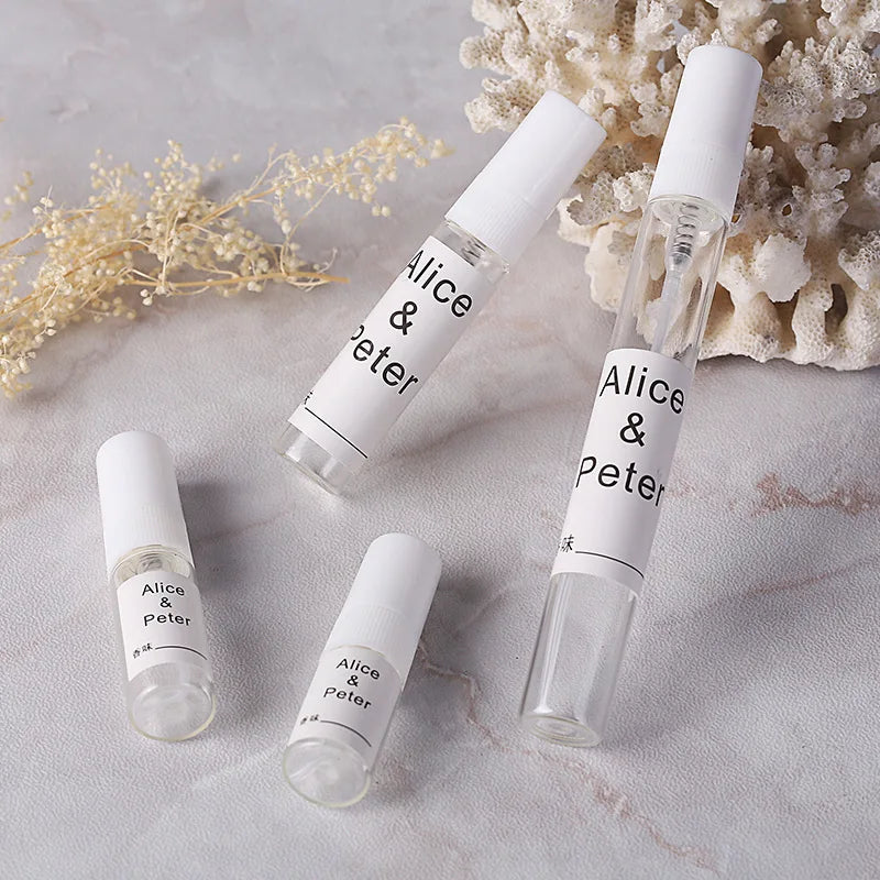 Portable Travel Perfume Sample Bottles 2ML 10ML Sizes Glass Empty Reed Diffuser Screw Cap Sealing Acid Etch Surface Handling