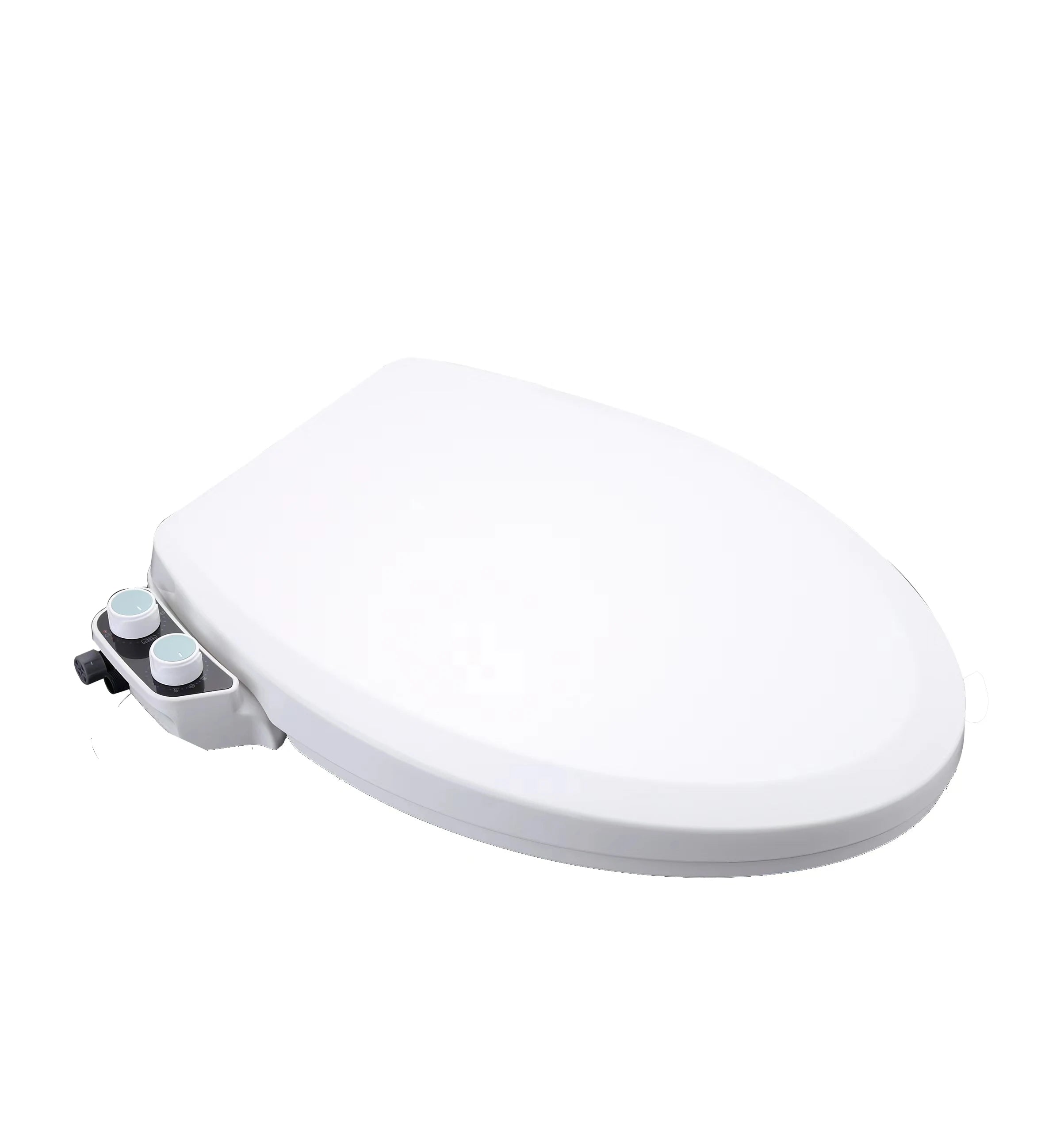 2025 New Plastic Cold and Hot Elongated Toilet Seat Non-electric Bidet Bathroom Accessories