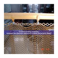 Gold Metal Hooked Decorative Mesh-Fire Pit/Fireplace Enclosure Decor Net Indoor Decorative FenceCustom Size Chain Link Mesh