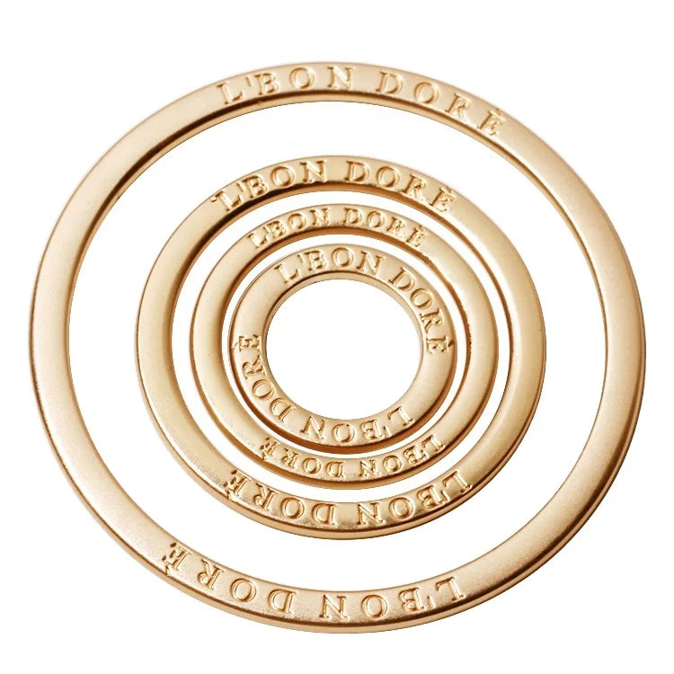 Custom Name Snap Clip O Buckle Matte Gold Swimwear Hardware Alloy Metal O Rings for Bikini