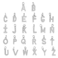 26 English Alphabet Copper Zircon Pendant Diy Jewelry Accessories 11*8mm Letters Necklace Bracelet Pendant