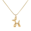Wholesale Men's & Women's Stainless Steel Dog Pendant Necklace Fashionable Animal Jewelry with Gold Plating Chain Type