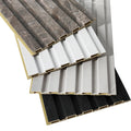 China Factory Wholesale Modern Waterproof WPC Wall Panels for Commerce & Household Use with Laminated Fluted Design
