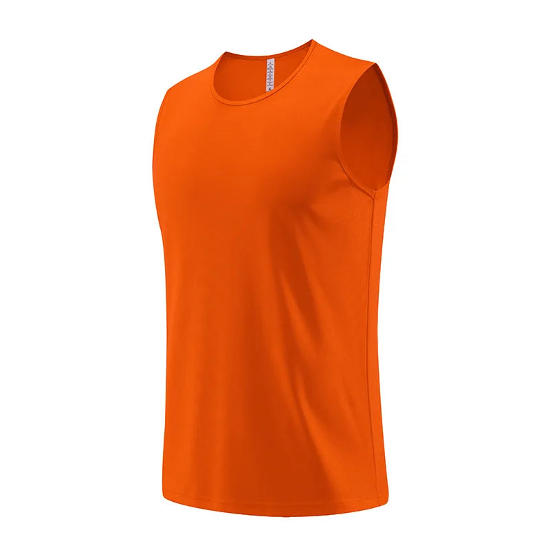 Sports Men's Fitness Vest Quick Dry Breathable Track and Field Marathon Running Basketball Jersey Sleeveless Top