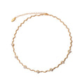 Luxury Sparkling Irregular 18K Gold Plated Olga Diamond Zircon Choker Chain Necklace for Women Party  Anniversary Gift