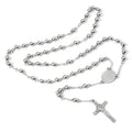 6mm Wholesale Custom Stainless Steel Cross Pendent Prayer Necklace Jewelry