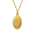 Stainless Steel Ball Chain Oval Shape Elizabeth Queen Pendant Necklace for Women