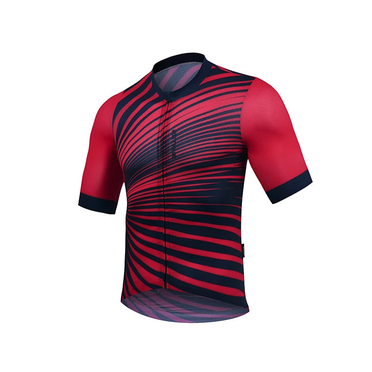 Men's Short Sleeve Tight-fitting Zipper Pocket Cycling Jersey MTB Bike Sportswear