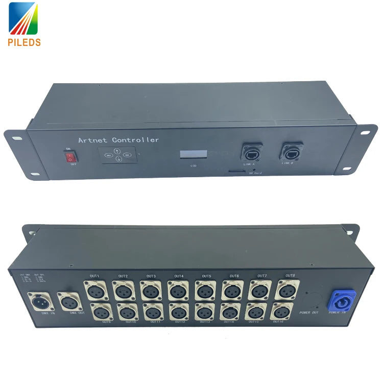 16 Ports Artnet MADRIXS  Dmx Spi Controller Control XLR Led Rgb Stage Lighting Mi bar Pixel Bars