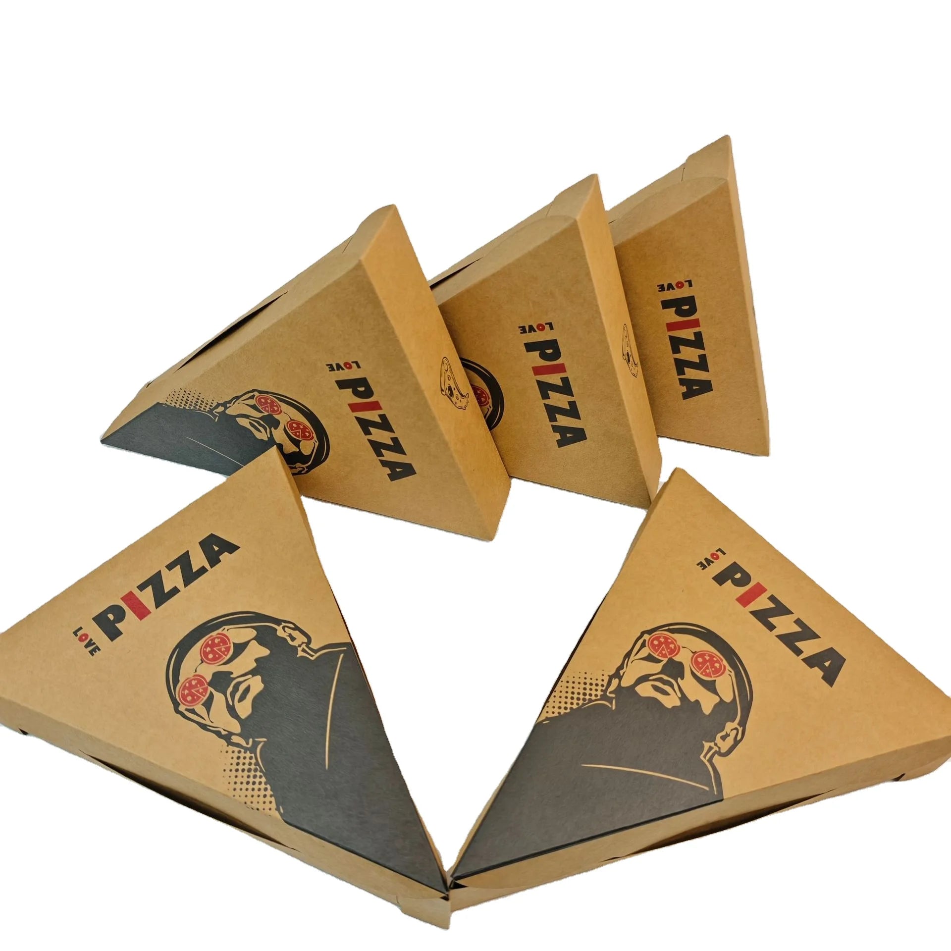 Wholesale Low Price Small Pizza Box  Triangle Pizza Slice Box  Kraft Paper Box