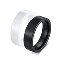 Hot Selling Cheap Jewelry Simple Design 6mm White Black Ceramic Ring Blank Wedding Band Ring for Men Women