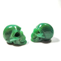 HY Bulk wholesale natural carved stone skull engraved mini green aventurine stone skull 2 inch