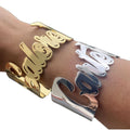 Custom Women's Stainless Steel Name Cuff Bracelet Exaggerate Fashion Jewelry Gift for Women