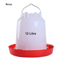 Berys 14L Red and White Manual Poultry Chicken Drinker Large Plastic Bell Waterer New 1 Year Warranty