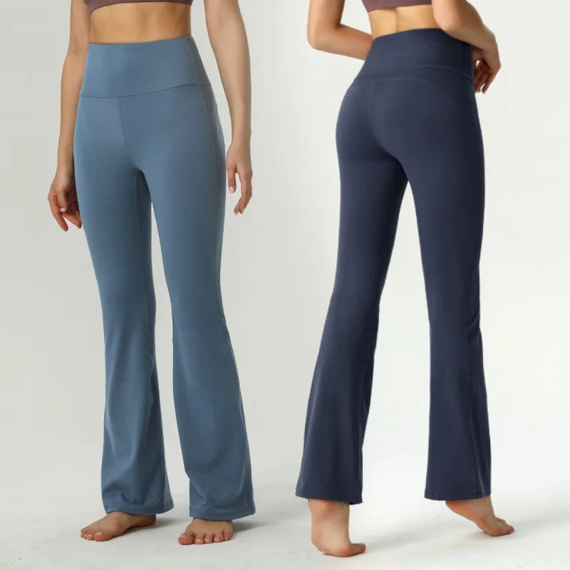 Private Label Seamless Quick Dry High Waist Buttery Soft Flare Leggings for Women