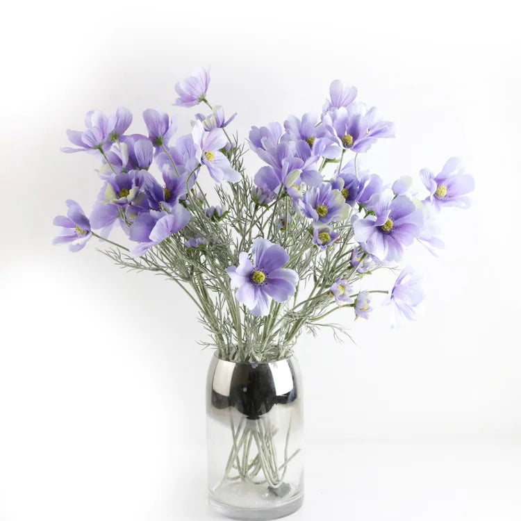O-X620 Chinese Factory White Pink Silk Flowers Artificial Coreopsis Flower Branches Home Wedding Decorative Daisy Flowers