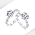 Starsgem 925 Sterling Silver D VVS1 Moissanite Gemstone Engagement Rings for Women