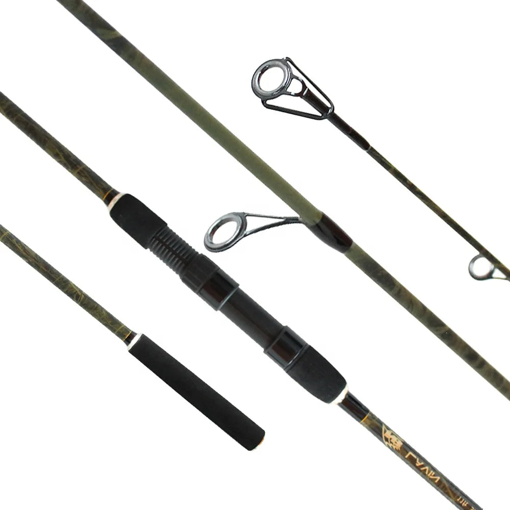Newbility 24T High Carbon Spinning Fishing Rods 2 Section Camouflage 9ft Fishing Rods