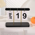 Creative Office Wooden Clock Table Decoration DIY Page Calendar Turning Paper Desk Wood Calendar Woodsy Countdown Home Decor
