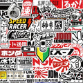 50PCS Cool Japanese Seapunk Racing Car Decals Harajuku Street Style JDM Sticker