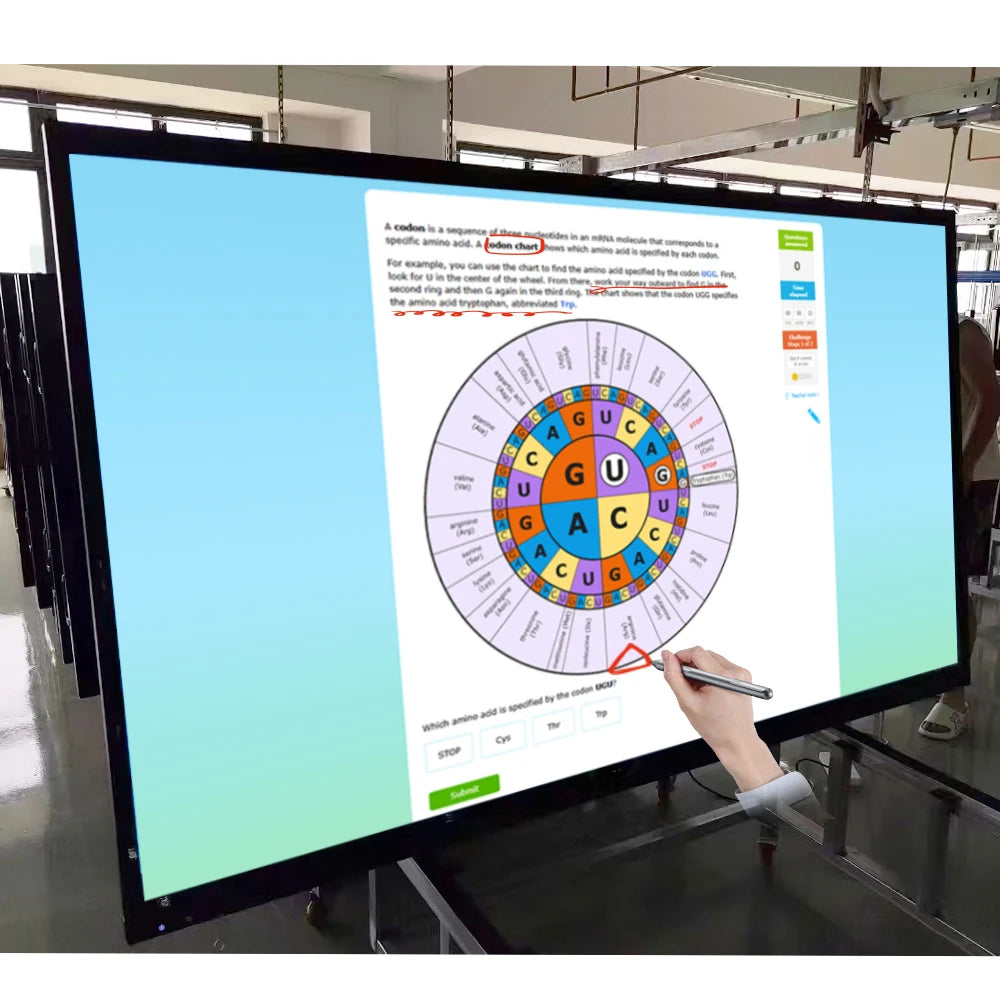 65 75 85 86 98 100 Inch Wall Mounted Digital Board Smart Whiteboard Interactive Screen Smart Board Conference Screen