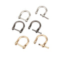 1.4/1.8cm D Ring Metal Open Screw Buckle Detachable Shackle Clasp Leather Craft Bag Strap Belt Handle Shoulder Webbing Buckle
