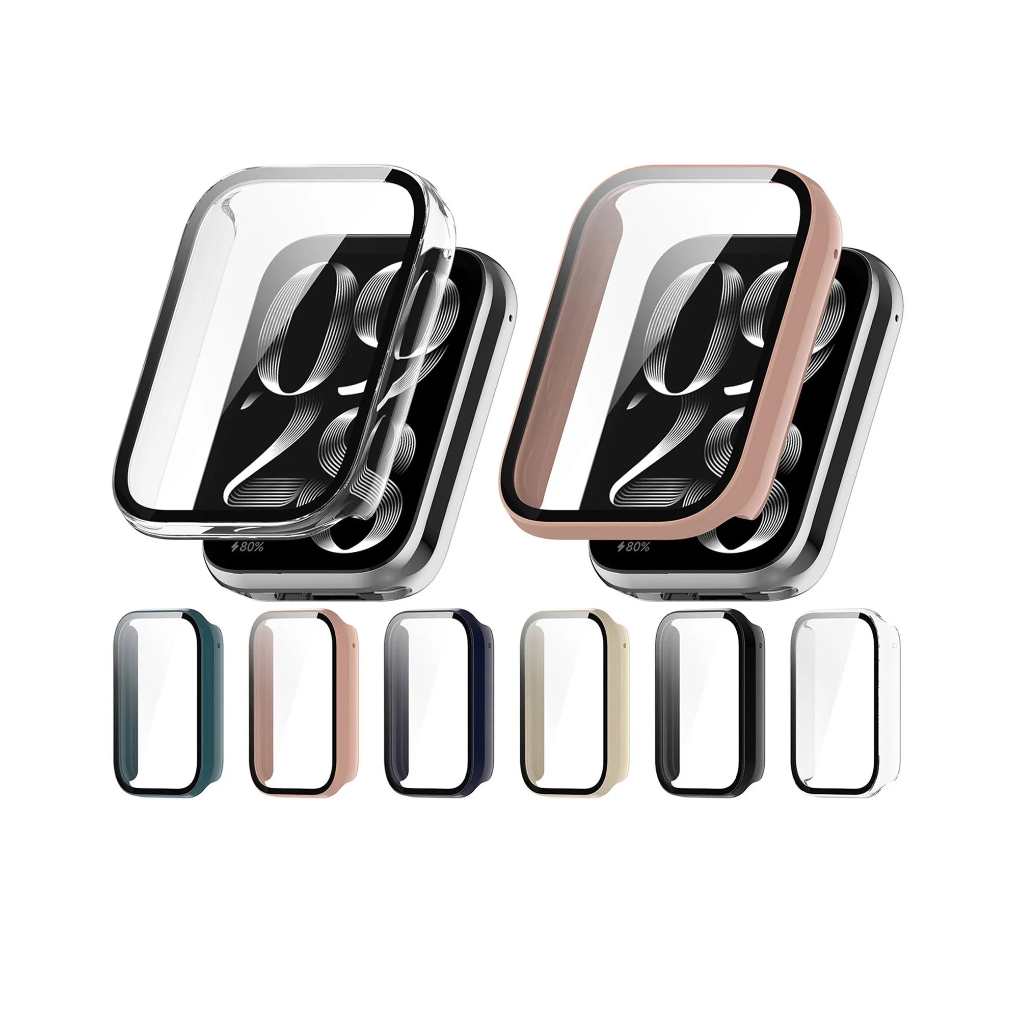 ShanHai Pc Protective Case for Xiaomi Mi Band 9 Pro Smart Screen Protector for Mi Smart Band Cover Shell+Tempered Glass Film