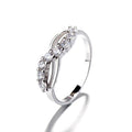 Hand Made Infinity Rings Jewelry in 925 Real Silver Thin Band Rings for Women Gift