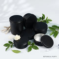 Food Grade Black Aluminum Packaging Jar with Screw Lid 100ml Empty Cosmetic Cream Jar for Pomade Tin Wax Container