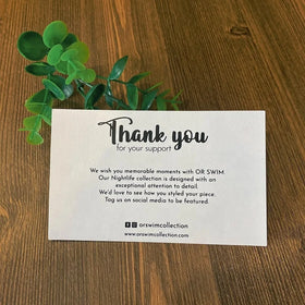 Custom Luxury Small Business Gold Foil Thank You Card Black Coated Paper with Logo Personalized Paper Cards