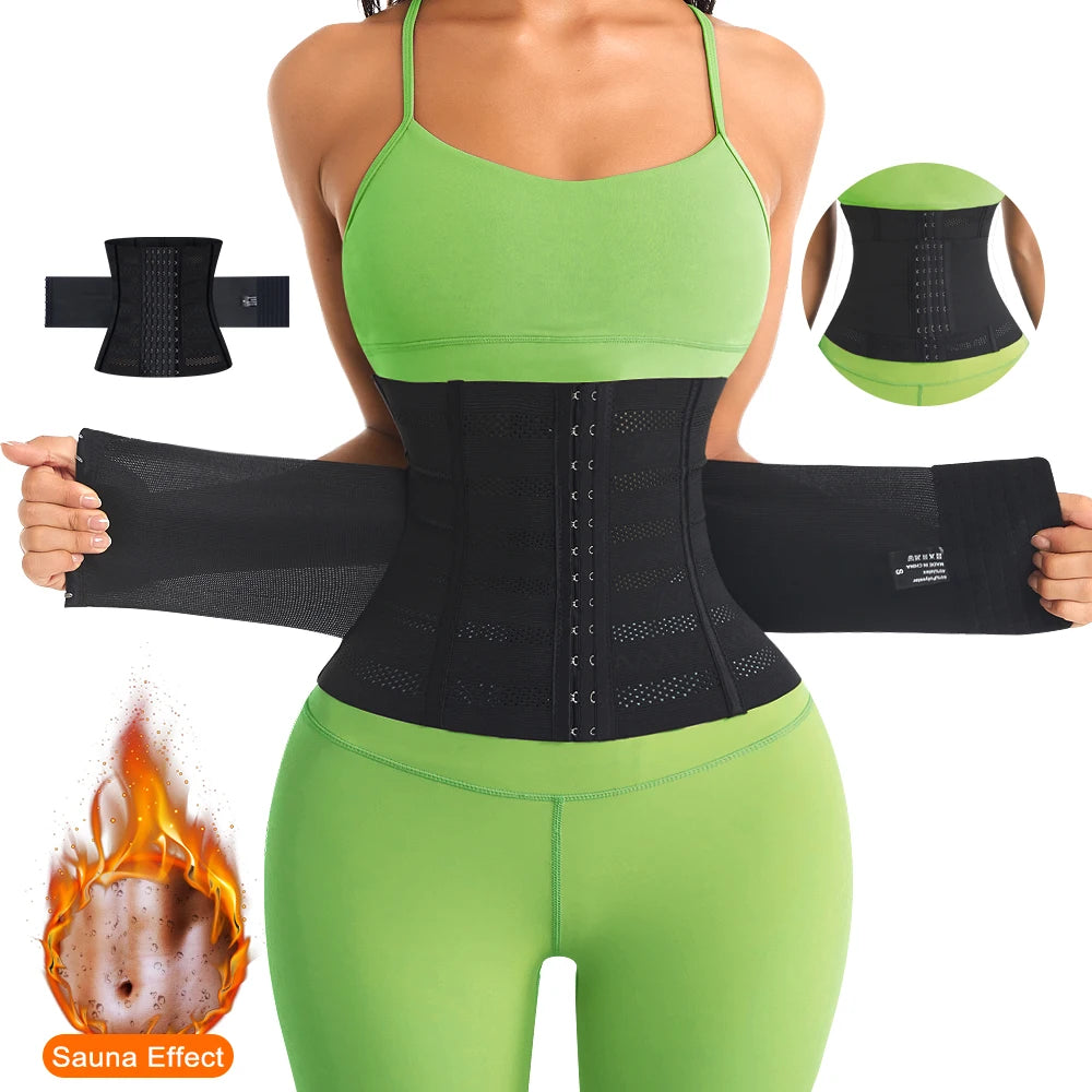 Wholesale Tummy Firm Control Wrap Corset Mesh Belt Waist Cinchers High Waist Trainer for Women Body Shapewear Lady Body Shaper