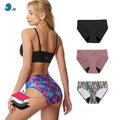 2026 Calzones Menstruales Bragas 4 Layer Leakproof Lace Knitted Menstrual Panties Everyday High-Rise Eco-Friendly Plain Dyed