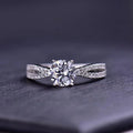 New Arrival Silver 925 Original 1 Carat Brilliant Cut Pass Diamond Test D Color Moissanite Wedding Ring for Women Fine Jewelry