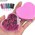 New 3mm Mini 50Pcs Colorful 80/150/240 Nail Sanding Bands With Heart Box Sandpaper Mandrel Nail Sanding Bands