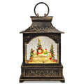 New Arrival Bronze Christmas Lamp Brown Acrylic Snow Globe with Shiny Light Romantic Christmas Decoration Wreath