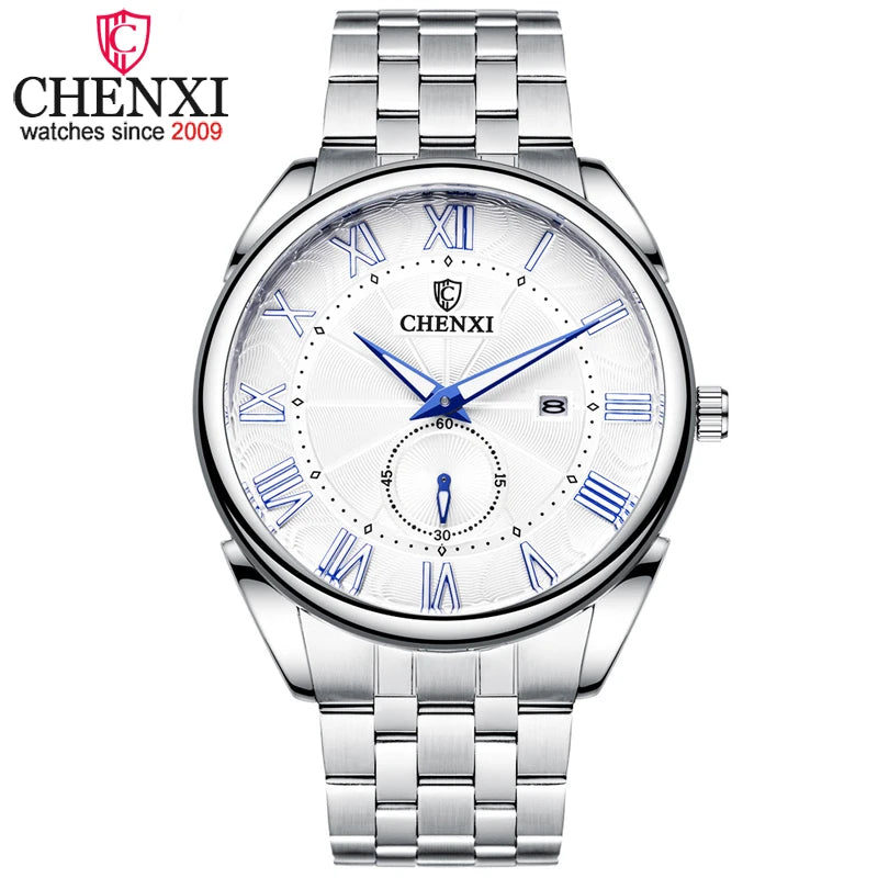 CHENXI 8219 Mens Watches Top Brand Stainless Steel Quartz Watch Men Waterproof Casual Sport Male Wrist