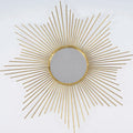 60X60CM Shinny Golden Sun Creative Design Art Modern Home Decorative Metal Wall Mirrors Superior Quality Luxury Dropshipping DDP