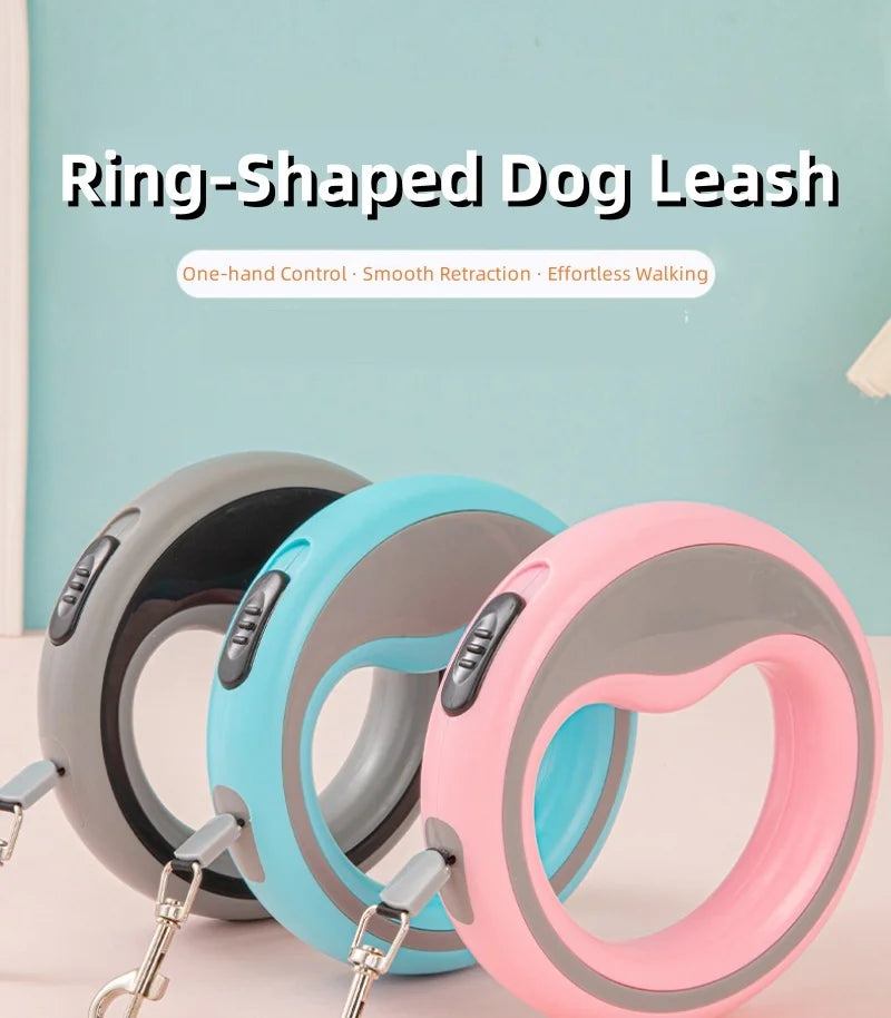 2.5M Retractable Pet Leash Hands Free Lead for Small Medium Dogs Cats Durable Outdoor Pet Training  Automatic Button Dog Leash