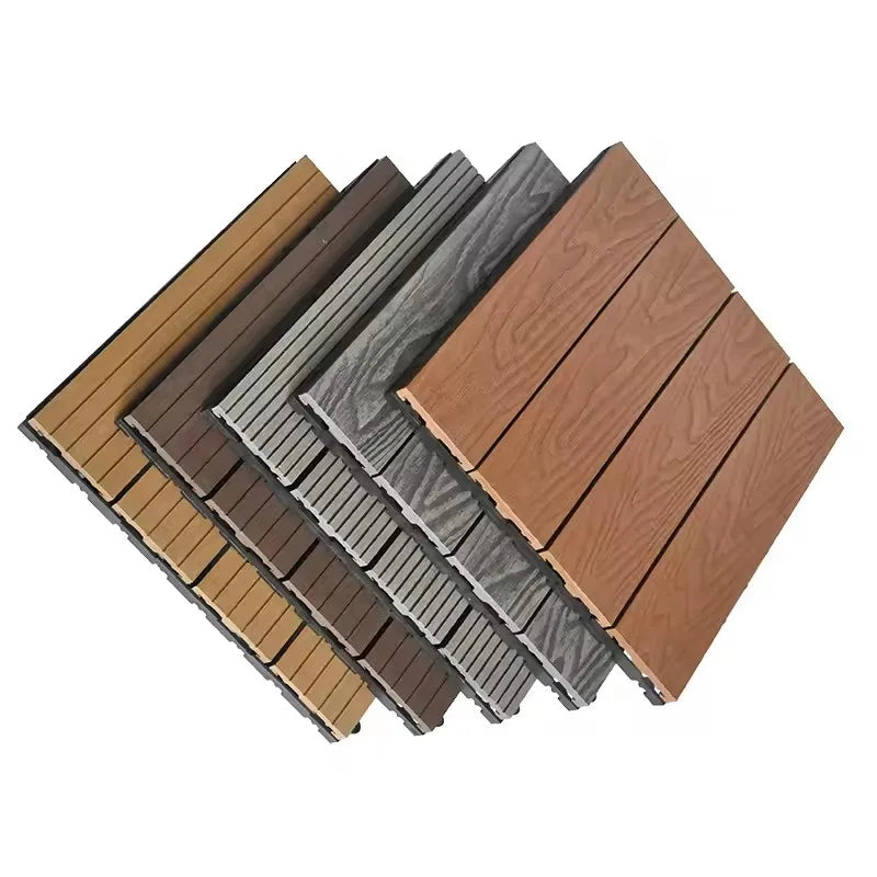 Wpc Floor Outdoor Floor Courtyard Splicing Wood-Plastic Board Park Garden Balcony Engineering Waterproof Floor