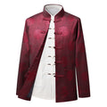 Tang Suit Traditional Chinese Clothing for Men Shirt Jacket Collar Cheongsam Top Retro News Year Clothes Kung Fu