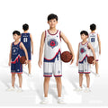 Wholesale Custom Mesh Basketball Jerseys for Boys and Girls Sublimate Kids Reversible Basketball Jerseys